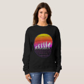 Boccia Evolution Vaporwave 70s Boule Petanque Bocc Trui (Voorkant volledig)
