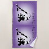 Boccia Girl met hoofdsteun en raap  Strandlaken (Voorkant)