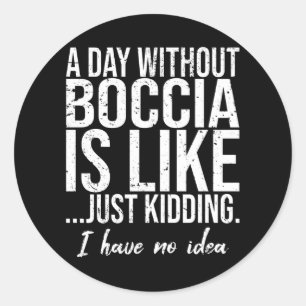 Boccia grappig cadeauidee ronde sticker