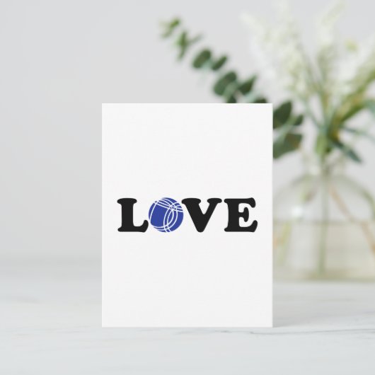 Boccia Petanque liefde Briefkaart (Staand voorkant)