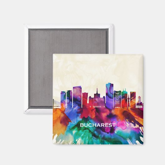 Bocharest Skyline Magneet (Voorkant / Achterkant)