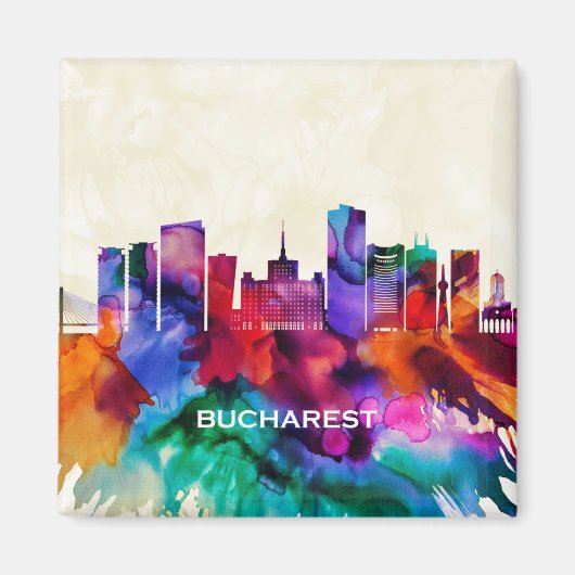 Bocharest Skyline Magneet (Voorkant)