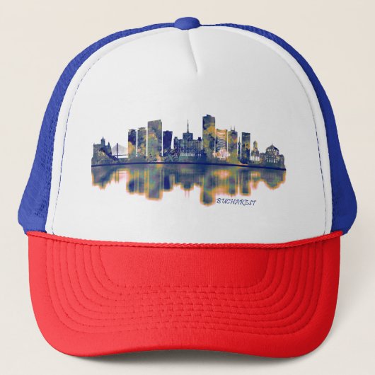 Bocharest Skyline Trucker Pet (Voorkant)