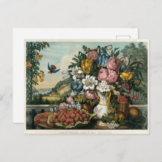 bocht en boomgaard briefkaart (Voorkant / Achterkant)