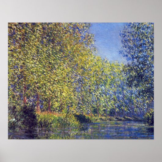 Bocht in de Epte rivier bij Giverny door Claude Mo Poster (Voorkant)