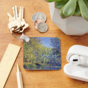 Bocht in de Epte rivier bij Giverny door Claude Mo Sleutelhanger