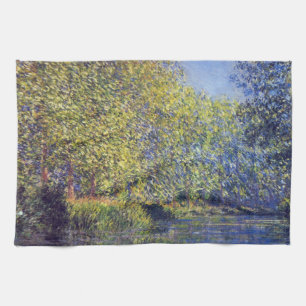Bocht in de Epte rivier bij Giverny door Claude Mo Theedoek