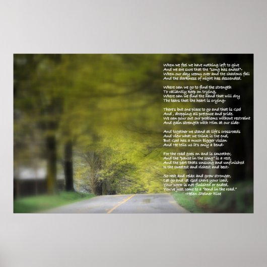 Bocht op de weg poster (Voorkant)