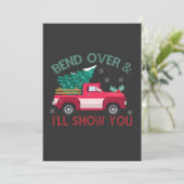 Bocht over & ik zal je Shows Funny Christmas Tree Kaart (Staand voorkant)