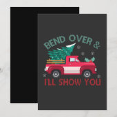 Bocht over & ik zal je Shows Funny Christmas Tree Kaart (Voorkant / Achterkant)