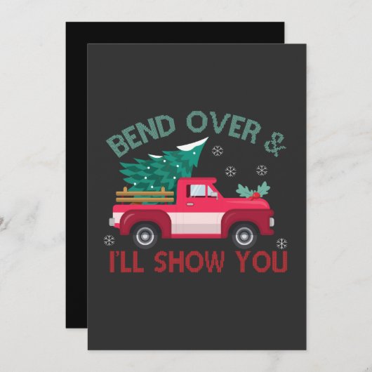 Bocht over & ik zal je Shows Funny Christmas Tree Kaart (Voorkant / Achterkant)