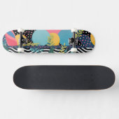 Bochten en stippen met bladeren persoonlijk skateboard (Horizontaal)