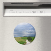 Bochtige weg naar een bestemming ronde magneet (Insitu (Vaatwasser))