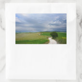 Bochtige weg naar een bestemmings sticker rechthoe (Tas)