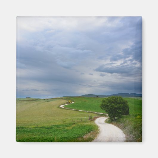 Bochtige weg naar een bestemmingsmagneet magneet (Voorkant)