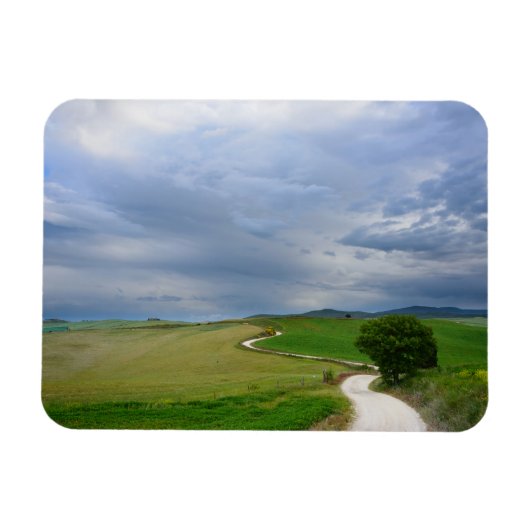 Bochtige weg naar een bestemmingsmagneet rechthoek magneet (Horizontaal)