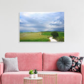 Bochtige weg naar een bestemmingspaneel canvas afdruk (Insitu (Woonkamer))