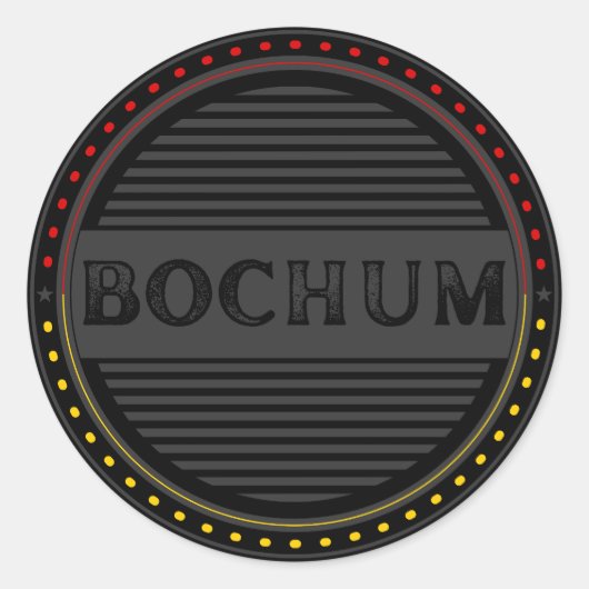 Bochum City Pride Embleem – Duitse identiteit Ronde Sticker (Voorkant)