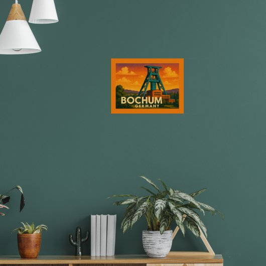Bochum Duitsland Stad Kunst Poster (Woonkamer 1)