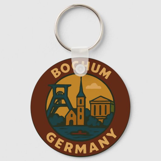 Bochum Duitsland Stad Kunst Sleutelhanger (Voorkant)