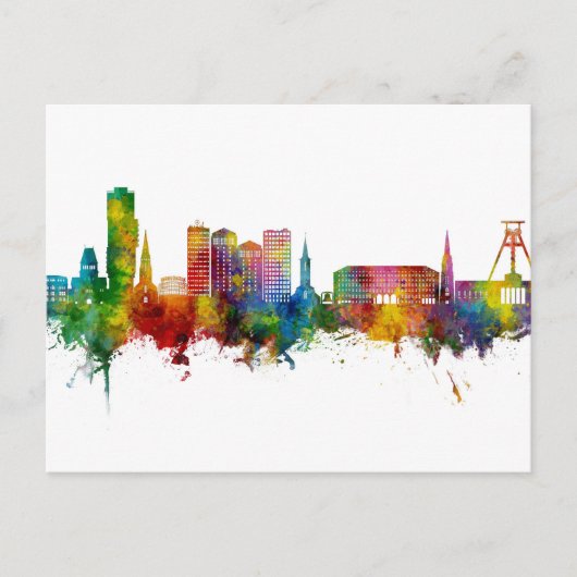 Bochum Germany Skyline Briefkaart (Voorkant)