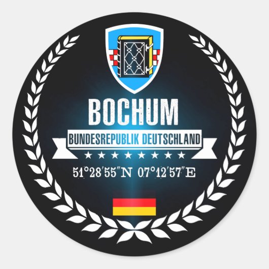Bochum Ronde Sticker (Voorkant)