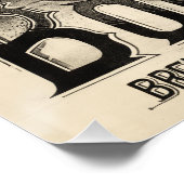 Bock Beer Brewing Co  Antiek Rustige brouwerij Poster (Hoek)
