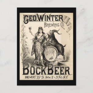 Bock Beer Brewing Co.  Retro Cool Briefkaart