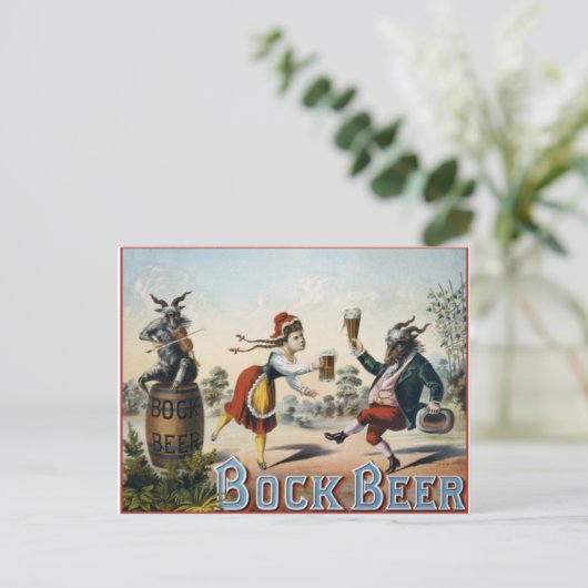 Bock Beer Briefkaart (Staand voorkant)