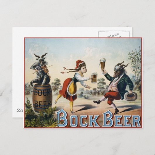 Bock Beer Briefkaart (Voorkant / Achterkant)
