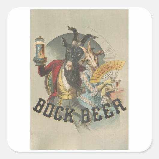 Bock Beer - Dansbank - bier Vierkante Sticker (Voorkant)