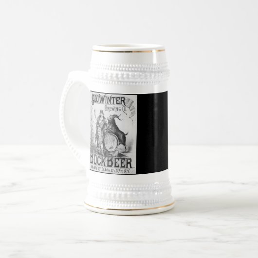 Bock Beer Stein Bierpul (Voorkant links)