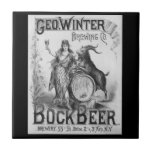 Bock Beer Tegel Tegeltje<br><div class="desc">Dit is een charmant poster geproduceerd door de George Winter Brewing Co. ongeveer 1900 om Bock Beer te promoten, uit het historische collectie van de Library of Congress. Afbeelding is digitaal gerepareerd, met de beschrijving als volgt: Poster waarop Columbia een bierglas ophaalt, met een vat en een billy geit, het...</div>
