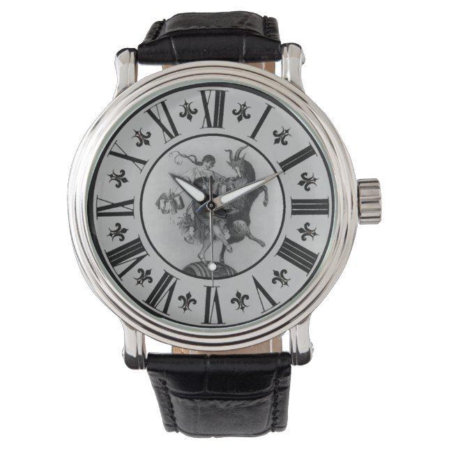 Bock Bier Barmaid en Geitendans ~ * ~ Horloge (Voorkant)