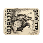 Bock Bierbrouwen Co Lager Antiek Rustiek Magneet (Horizontaal)