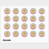 bock bock kip grappig bang kegelspel ronde sticker (Vel)