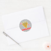 bock bock kip grappig bang kegelspel ronde sticker (Envelop)