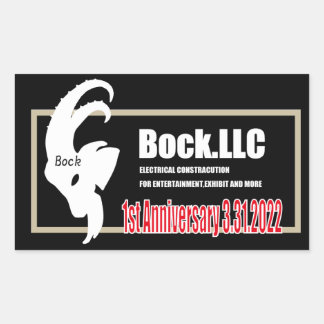 Bock.LLC　1st Anniversary ステッカー　スクエア Rechthoekige Sticker