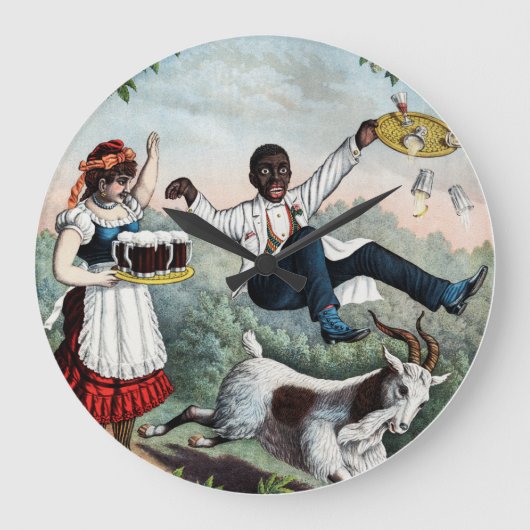 Bock, stock beer adverteren poster, 1889 grote klok (Voorkant)