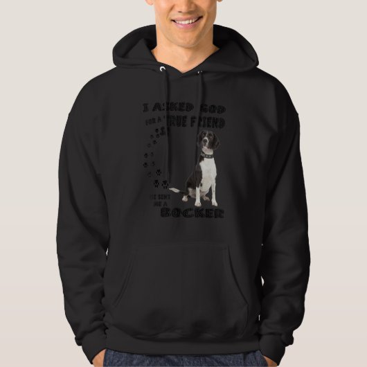 Bocker Quote mam Papa Costume Beagle Cocker Spanie Hoodie (Voorkant)