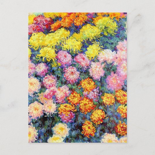 Bod van Chrysanthemums van Monet Briefkaart (Voorkant)