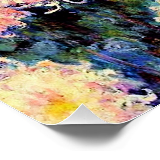 Bod van Chrysanthemums van Monet Perfect Poster (Hoek)