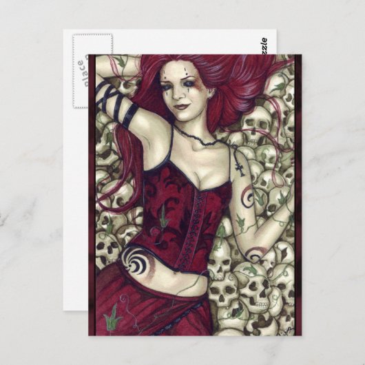 Bod van het Briefkaart van Skulls (Voorkant / Achterkant)
