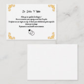 Boda con lista de regalos notitiekaartje (Voorkant / Achterkant)