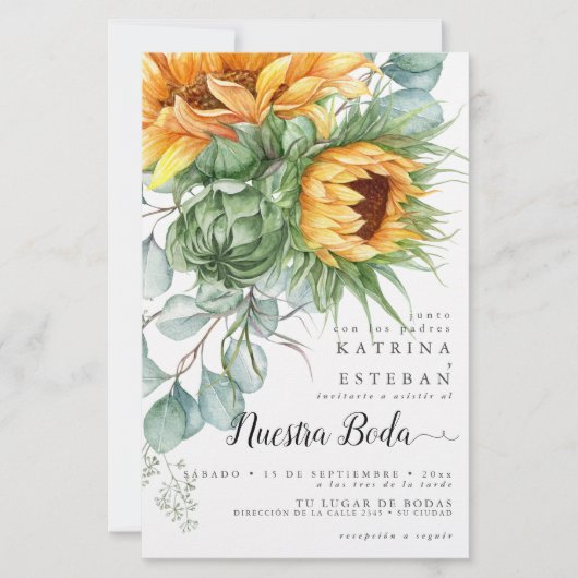 Boda de girasoles de otoño económica pero hermosa (Voorkant)