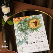 Boda de girasoles de otoño económica pero hermosa