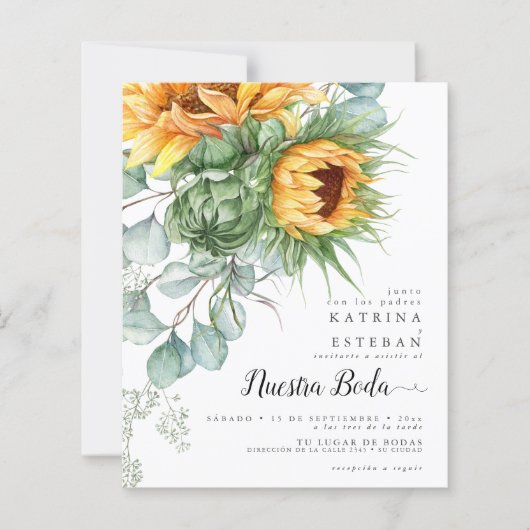 Boda de girasoles de otoño económica pero hermosa (Voorkant)