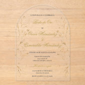 Boda de oro bewerkbaar acryl uitnodigingen (Voorkant)