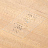 Boda de oro bewerkbaar acryl uitnodigingen (Laagn)