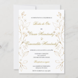 Boda de oro bewerkbaar kaart